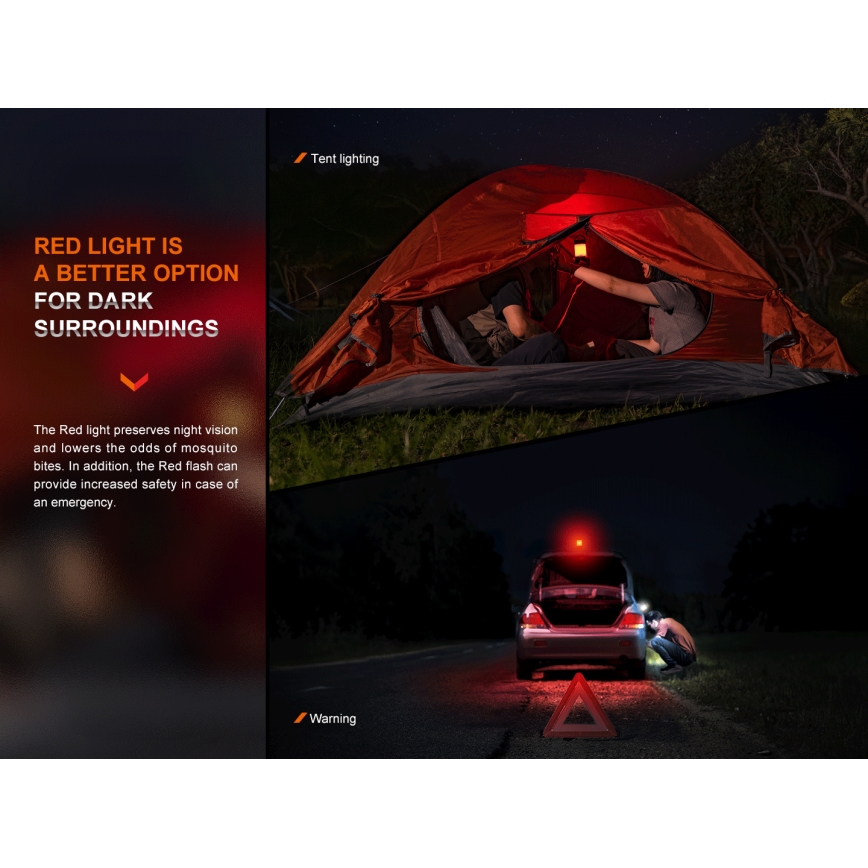 Fenix CL26RPROOLI - LED Ściemnialna przenośna akumulatorowa lampa LED/USB IP66 650 błyszcz. 408 h 5000 mAh zielony