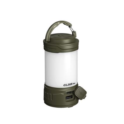 Fenix CL26RPROOLI - LED Ściemnialna przenośna akumulatorowa lampa LED/USB IP66 650 błyszcz. 408 h 5000 mAh zielony