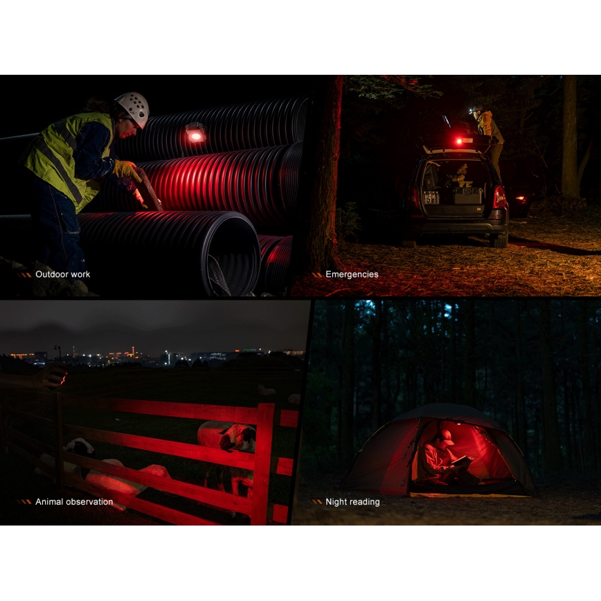 Fenix CL27RGRE - LED Ściemnialna lampa akumulatorowa LED/USB IP66 1600 lm 285 h