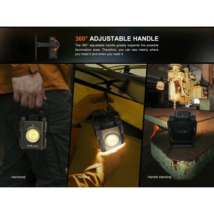 Fenix CL27RGRE - LED Ściemnialna lampa akumulatorowa LED/USB IP66 1600 lm 285 h