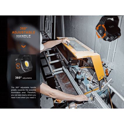 Fenix CL28R - LED Ściemnialny akumulatorowy reflektor z power bankiem LED/USB IP66 2000 błyszcz. 360 h 10000 mAh