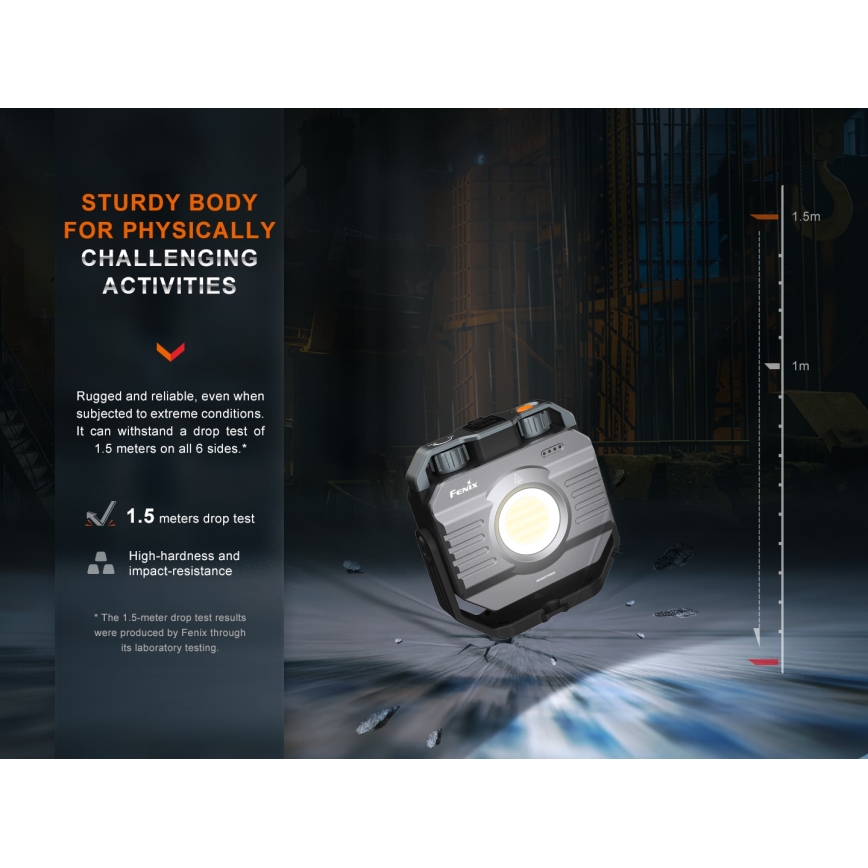 Fenix CL28R - LED Ściemnialny akumulatorowy reflektor z power bankiem LED/USB IP66 2000 błyszcz. 360 h 10000 mAh