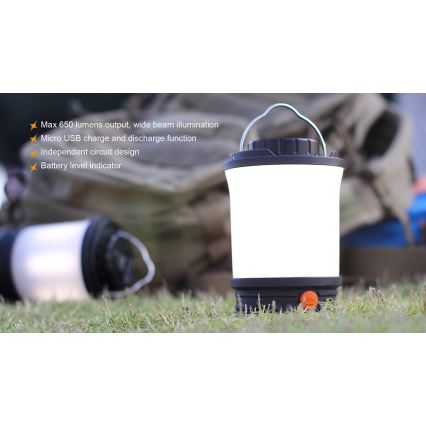 Fenix CL30R - Przenośna lampa akumulatorowa LED LED/USB/6xCR123A IPX7 650 lm 300 h 2600 mAh