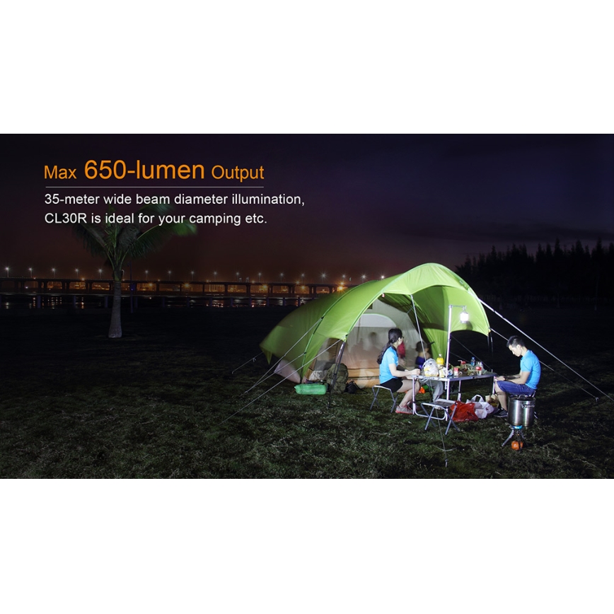 Fenix CL30R - Przenośna lampa akumulatorowa LED LED/USB/6xCR123A IPX7 650 lm 300 h 2600 mAh
