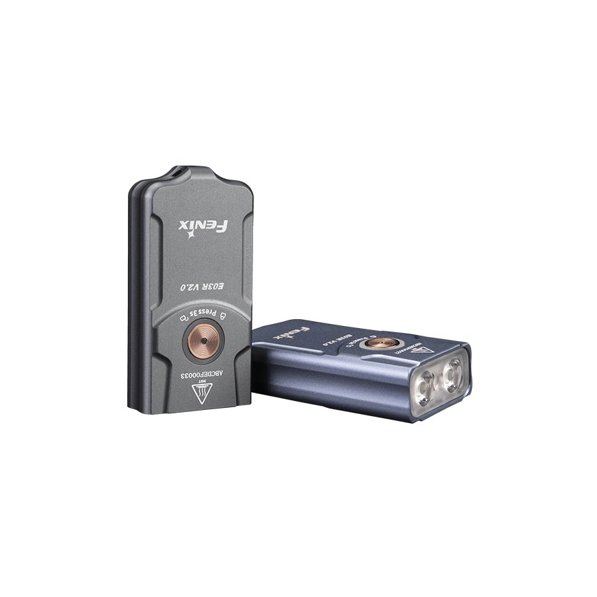 Fenix E03RV20BLU - LED Latarka akumulatorowa LED/USB IP66 500 błyszcz. 30 h 400 mAh