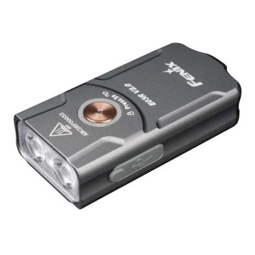 Fenix E03RV20GREY - LED Latarka akumulatorowa LED/USB IP66 500 błyszcz. 30 h 400 mAh