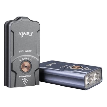 Fenix E03RV20GREY - LED Latarka akumulatorowa LED/USB IP66 500 błyszcz. 30 h 400 mAh