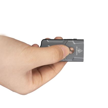 Fenix E03RV20GREY - LED Latarka akumulatorowa LED/USB IP66 500 błyszcz. 30 h 400 mAh