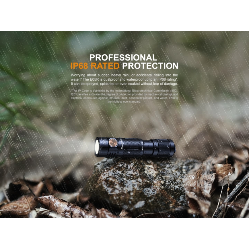 Fenix E05RBLC - LED Latarka akumulatorowa LED/USB IP68