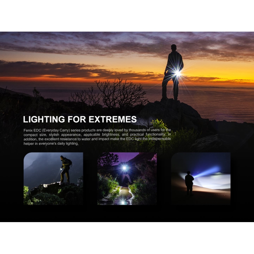 Fenix E05RBLC - LED Latarka akumulatorowa LED/USB IP68