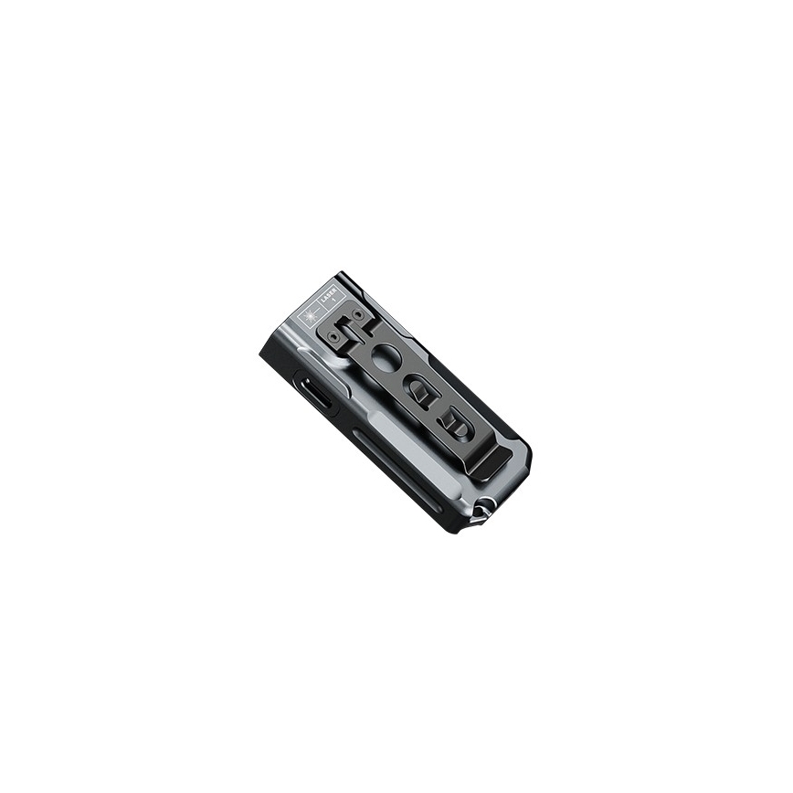 Fenix E06RGRY - LED Ściemnialna akumulatorowa latarka UV LED/USB IP66 700 błyszcz. 60 h 750 mAh szary