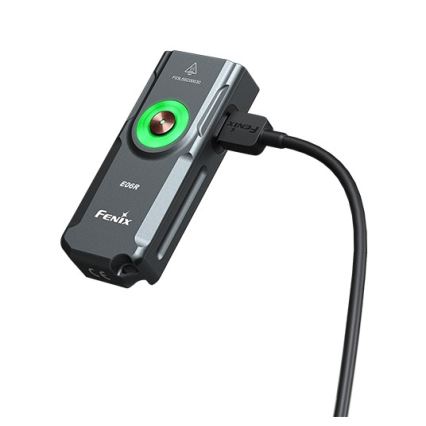 Fenix E06RGRY - LED Ściemnialna akumulatorowa latarka UV LED/USB IP66 700 błyszcz. 60 h 750 mAh szary