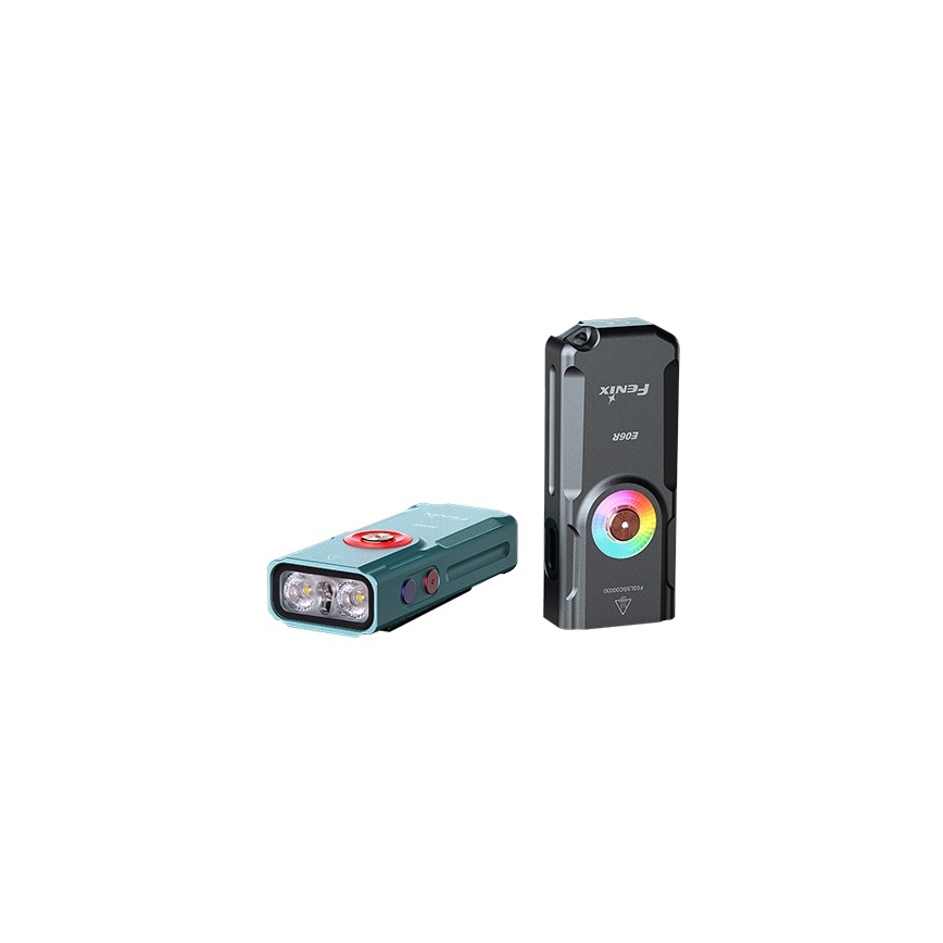 Fenix E06RTKS - LED Ściemnialna latarka akumulatorowa UV LED/USB IP66 700 lm 60 h 750 mAh turkusowa