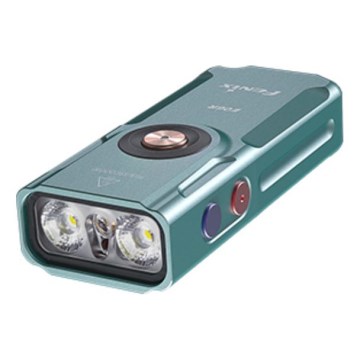 Fenix E06RTKS - LED Ściemnialna latarka akumulatorowa UV LED/USB IP66 700 błyszcząca 60 h turkusowa