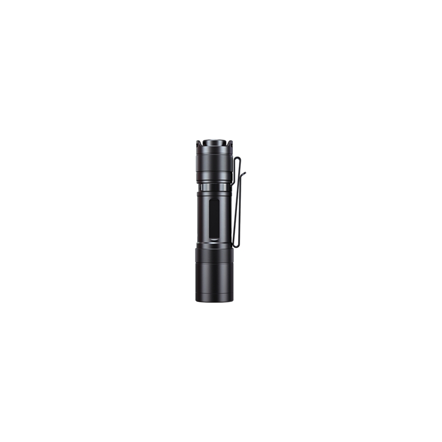 Fenix E12V30 - ładowalna latarka LED z regulacją jasności, 1×AA (2000 mAh), IP68, 200 lm, do 100 h, czarna