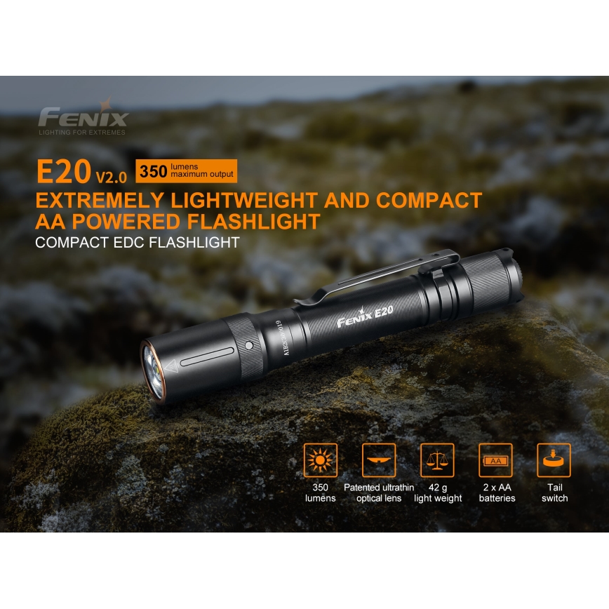 Fenix E20V20 - LED Latarka LED/2xAA IP68
