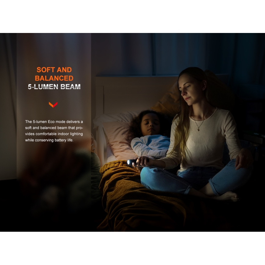 Fenix E28RV20 - LED Ściemnialna akumulatorowa latarka LED/USB/2xCR123A IP68 1700 błyszcz. 260 h 3400 mAh