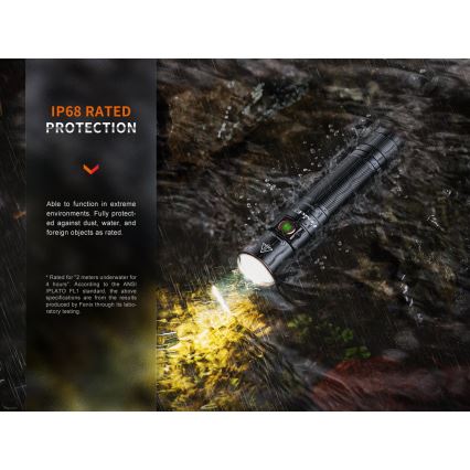 Fenix E35RSETAODS - LED Ściemn. akumul. latarka LED/USB IP68 3100 lm 69 h 5000 mAh + dyfuzor 26,5mm