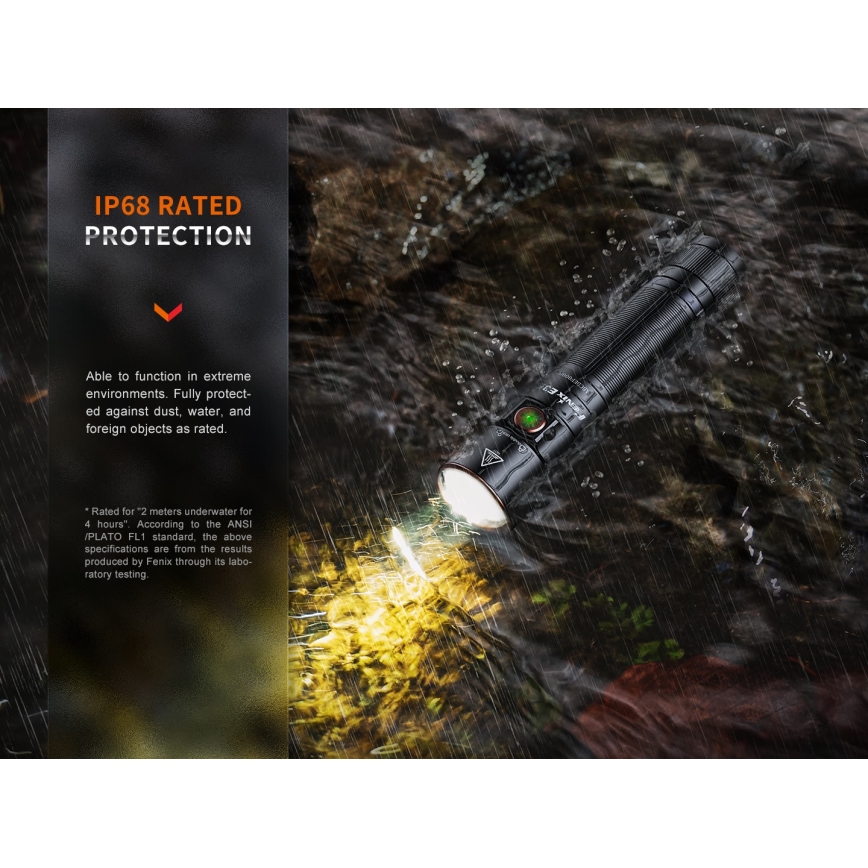 Fenix E35RSETAODS - LED Ściemn. akumul. latarka LED/USB IP68 3100 lm 69 h 5000 mAh + dyfuzor 26,5mm