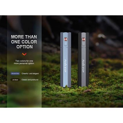 Fenix ECPBLCK - LED Latarka akumulatorowa z power bankiem USB IP68 1600 błyszcz. 504 h 5000 mAh czarny
