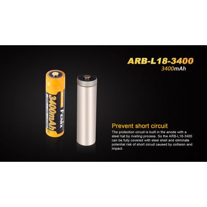 Fenix FE18650LI34 - 1 szt. Akumulator ładowalny 18650/3,6 V 3400 mAh