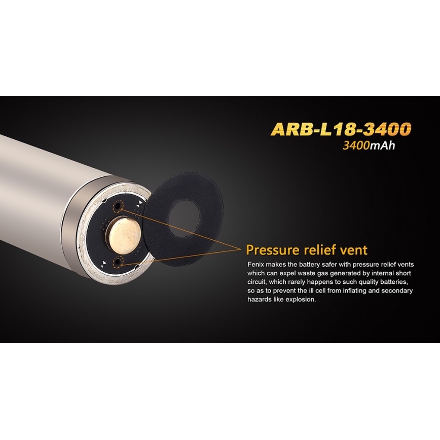Fenix FE18650LI34 - 1 szt. Akumulator ładowalny 18650/3,6 V 3400 mAh
