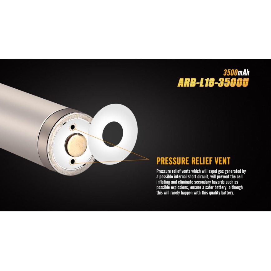 Fenix FE18650LI35USB - 1 szt. Akumulator ładowalny USB, 3,6 V, 3500 mAh