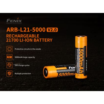 Fenix FE21700V20 - 1 szt. Akumulator ładowalny 21700/3,6 V 5000 mAh