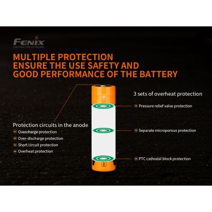 Fenix FE21700V20 - 1 szt. Akumulator ładowalny 21700/3,6 V 5000 mAh