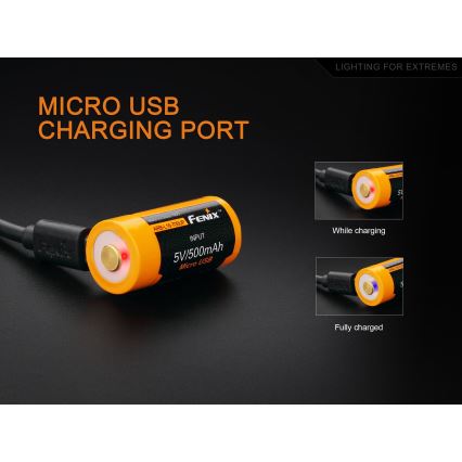 Fenix FERCR123ALIIONUP - 1 szt. Akumulator ładowalny USB/3,6 V 700 mAh