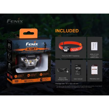 Fenix HL18RTRAIL - LED Czołówka akumulatorowa LED/3xAAA IP66