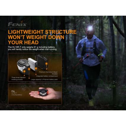 Fenix HL18RTRAIL - LED Czołówka akumulatorowa LED/3xAAA IP66