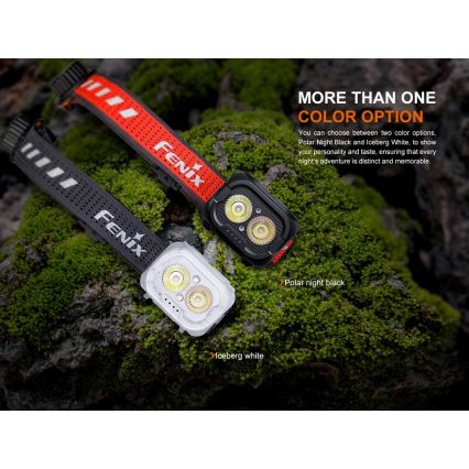 Fenix HL18RTV20WHT - LED Ściemnialna ładowalna czołówka LED/USB IP66 800 lm 160 h biały/czarny