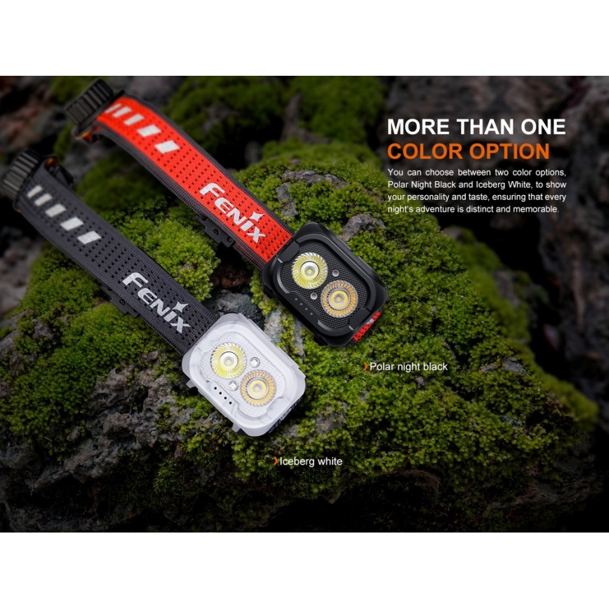 Fenix HL18RTV20WHT - LED Ściemnialna ładowalna czołówka LED/USB IP66 800 lm 160 h biały/czarny