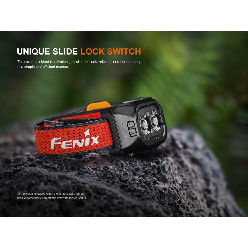 Fenix HL18RTV20WHT - LED Ściemnialna ładowalna czołówka LED/USB IP66 800 lm 160 h biały/czarny