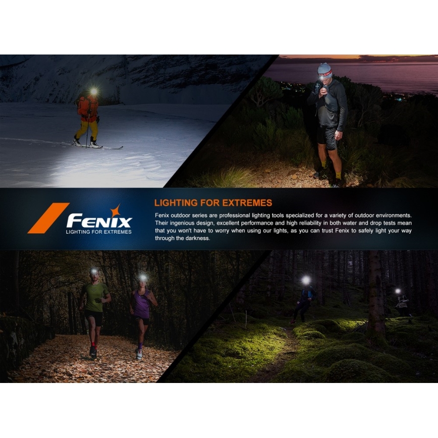 Fenix HL18RTV20WHT - LED Ściemnialna ładowalna czołówka LED/USB IP66 800 lm 160 h biały/czarny