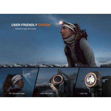 Fenix HM23V20 - LED Ściemnialna czołówka LED/1xAA IP68 300 lm 100 h