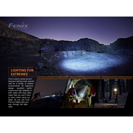 Fenix HM60R - LED Ściemnialna akumulatorowa czołówka 4xLED/USB/2xCR123A IP68 1300 błyszcz. 300 h 3400 mAh