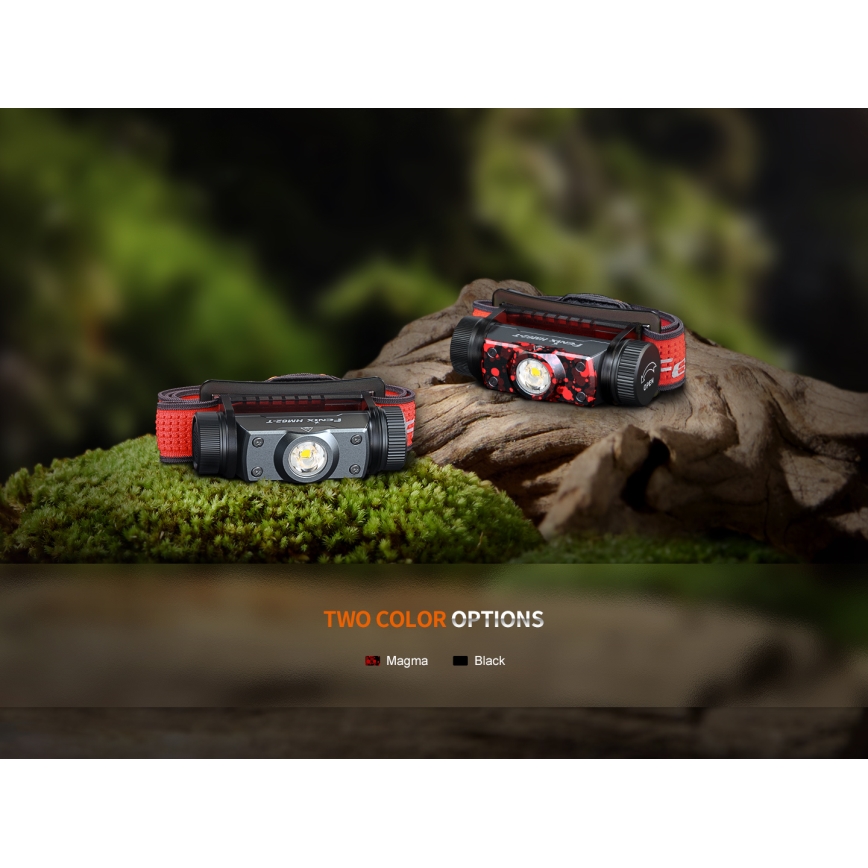 Fenix HM62TMGM - LED Ściemnialna akumulatorowa czołówka LED/USB IP68 1200 błyszcz. 280 h 3400 mAh
