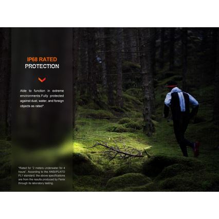 Fenix HM62TMGM - LED Ściemnialna akumulatorowa czołówka LED/USB IP68 1200 błyszcz. 280 h 3400 mAh