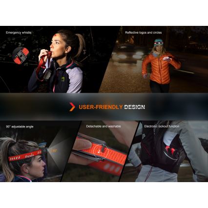 Fenix HM62TMGM - LED Ściemnialna czołówka akumulatorowa LED/USB IP68 1200 lm 280 h