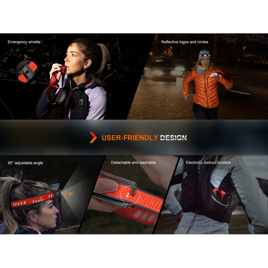 Fenix HM62TMGM - LED Ściemnialna czołówka akumulatorowa LED/USB IP68 1200 lm 280 h