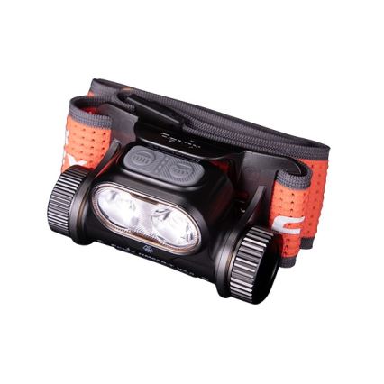 Fenix HM65RTV20BLC- LED Ściemnialna czołówka alumulatorowa LED/USB/2xCR123A IP68 3400 mAh czarna/pomarańczowa