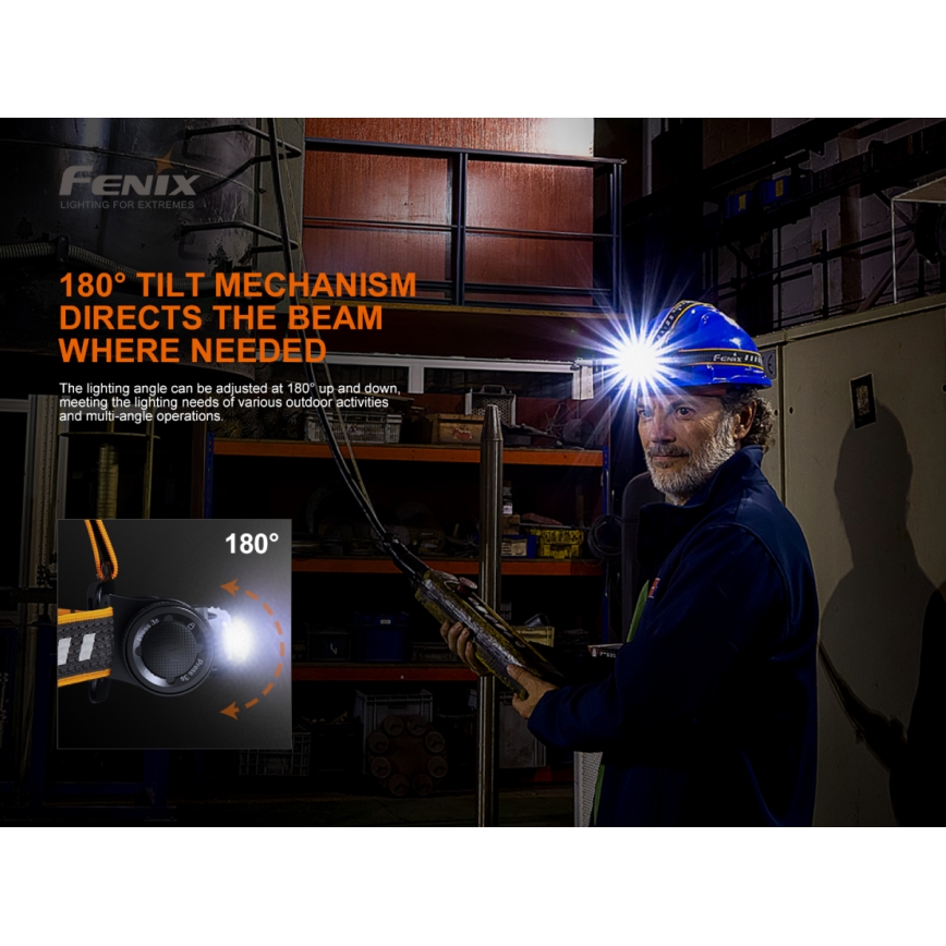 Fenix HM70R - LED Czołówka akumulatorowa 4xLED/1x21700 IP68 1600 błyszcz. 800 h 5000 mAh