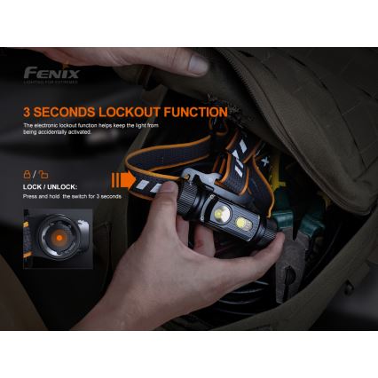 Fenix HM70R - LED Czołówka akumulatorowa 4xLED/1x21700 IP68 1600 błyszcz. 800 h 5000 mAh