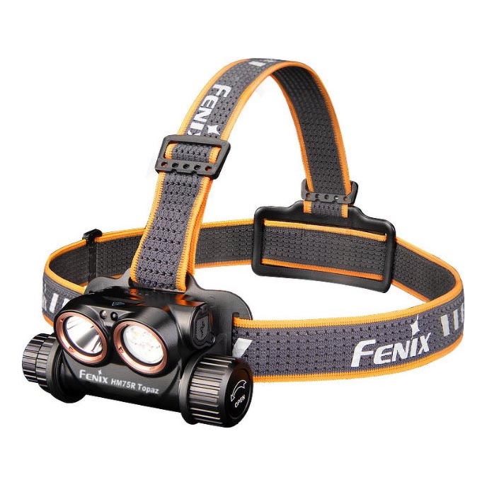 Fenix HM75RTOPAZ - LED Ściemnialna akumulatorowa czołówka LED/USB IP68 1600 błyszcz. 210 h 4000 mAh