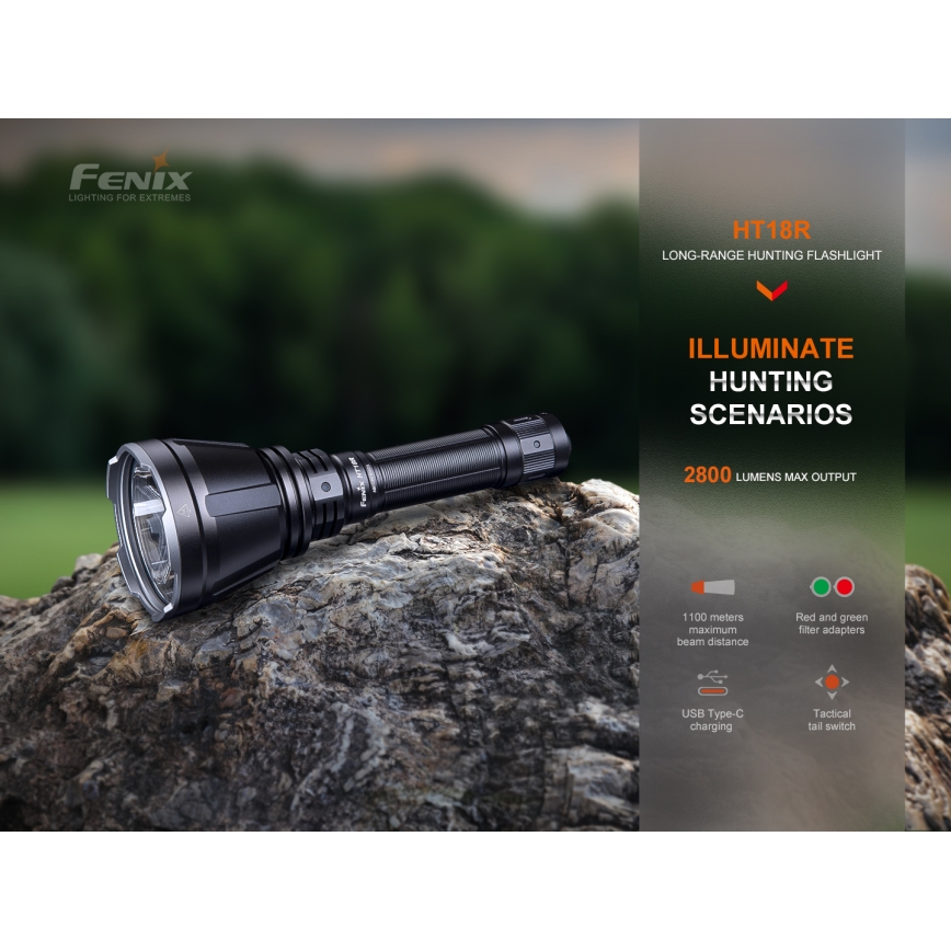 Fenix HT18R - LED Ściemnialna akumulatorowa latarka LED/1x21700 IP68 2800 błyszcz. 42 h 5000 mAh