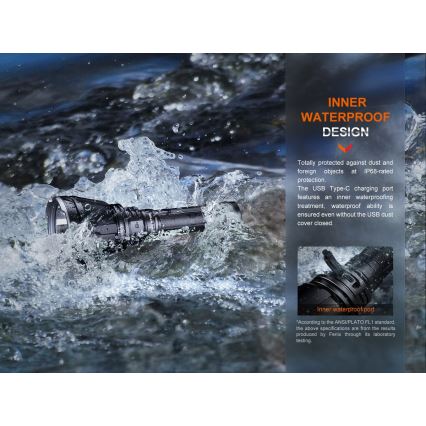 Fenix HT18R - LED Ściemnialna akumulatorowa latarka LED/1x21700 IP68 2800 błyszcz. 42 h 5000 mAh