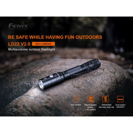 Fenix LD22V20 - LED Latarka akumulatorowa LED/USB IP66 800 lm 220 godz.