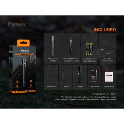 Fenix LD22V20 - LED Latarka akumulatorowa LED/USB IP66 800 lm 220 godz.